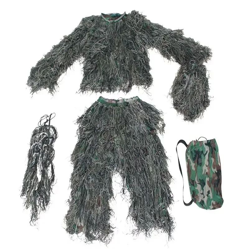 for Camouflage Apparel Jacket Pants Hood Carry Bag Clothes Sport Accessories Training Ghillie Suit Hunting Cloth