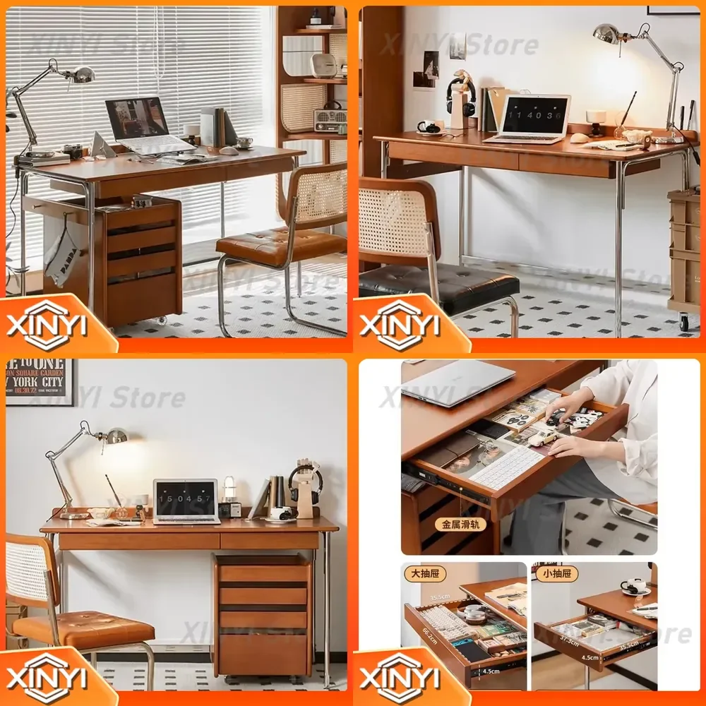 for Nordic Ideal Solid Wood Desk for Home Office Study Writing Desk Computer Desk Living Room Workbench Modern Minimalist