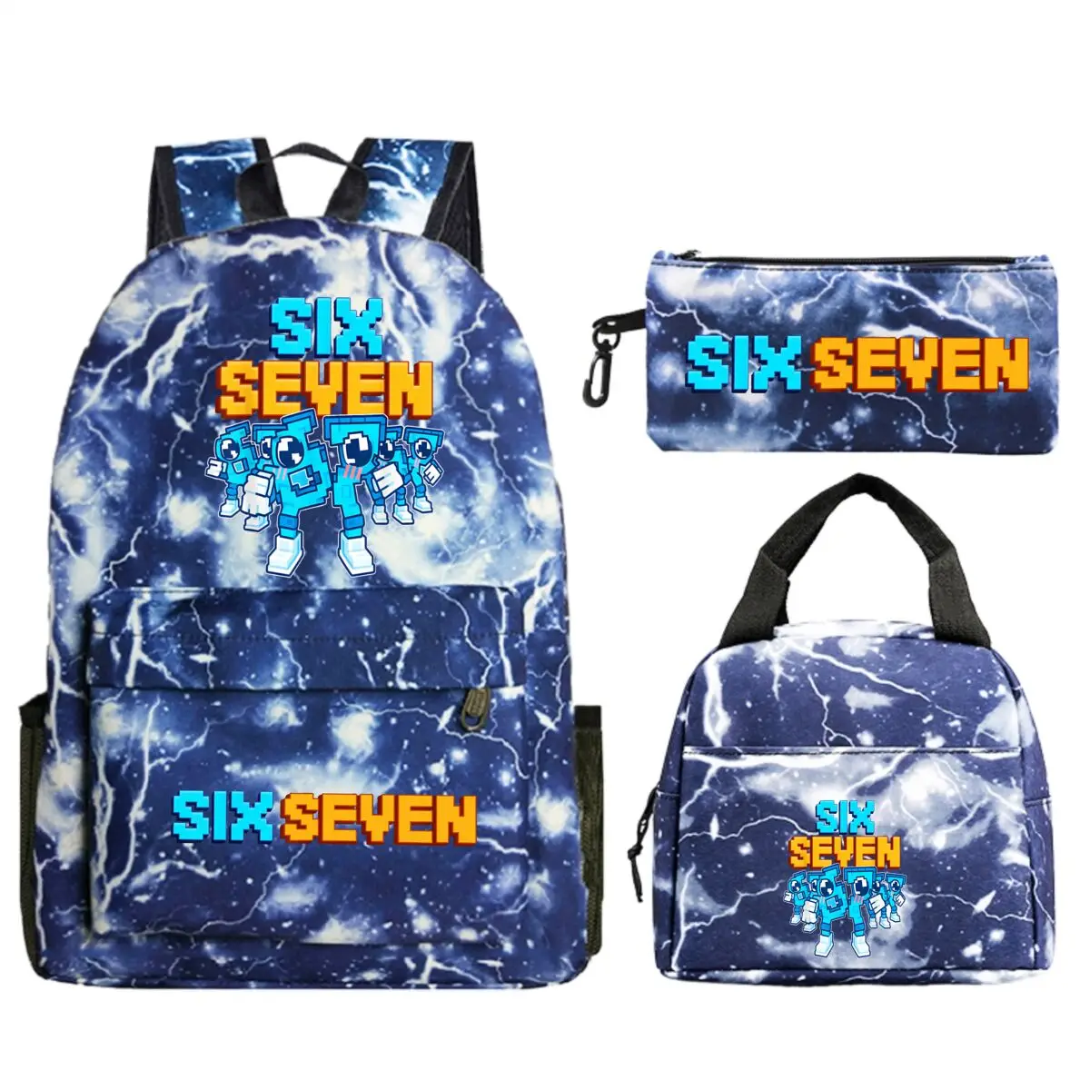 

Школьная сумка Six Seven Meme, 3 предмета, 67 итальянский рюкзак Brainrot с сумками для обеда, сумки-карандаши Six Seven, рюкзак для мальчиков и девочек, подарки