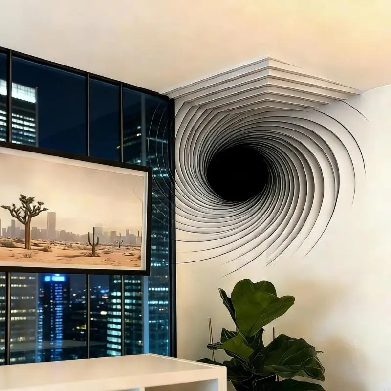 Easy Install 3D Visual Effect Wall Decal For Corners With Strong Adhesive Backing Ideal For Family Spaces And DIY Projec