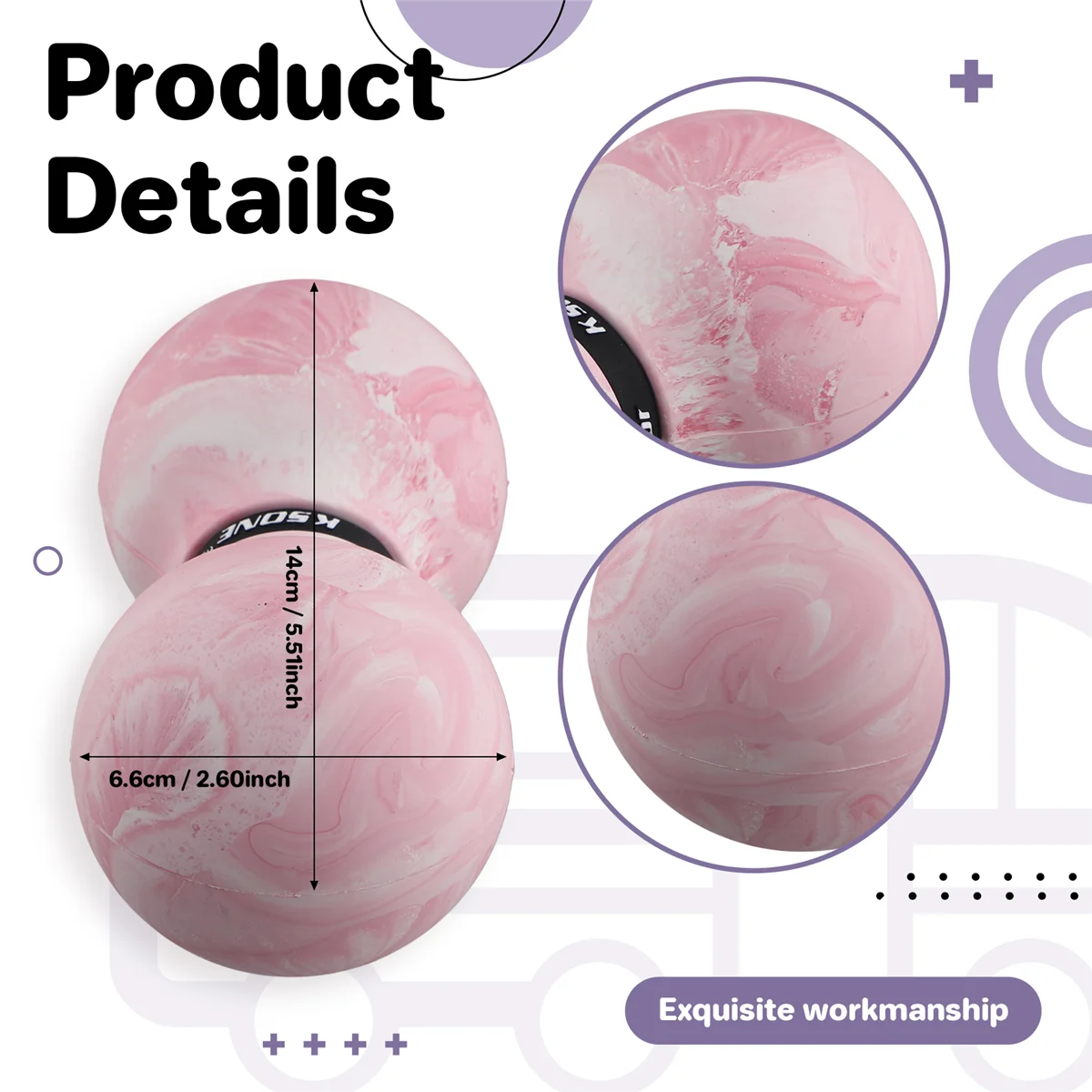 

【Price-Drop!】KSONE Muscle Relief Massage Ball Shape Massage Ball for Massage Ball for Muscle Pain Physical Therapy G