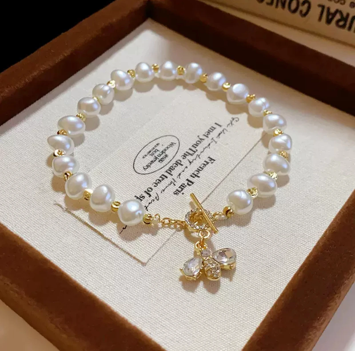 Barock-Süßwasserperlen-Armband, koreanischer Stil, sehr begehbar, stilvolles, luxuriöses Design, raffiniertes Gefühl, High-End