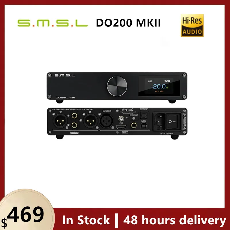 

SMSL DO200 MKII Audio DAC ES9068AS*2 XMOS XU316 Bluetooth 5.1 CD Decoder MQA Full Decoding OPA1612*5 op amp DSD512 768KHZ 32Bit