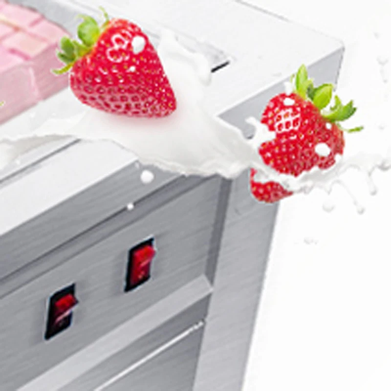 

Эффективная полностью автоматическая машина для жарки льда для йогурта, новый дизайн, коммерческое настраиваемое быстрое охлаждение для йогуртового мороженого