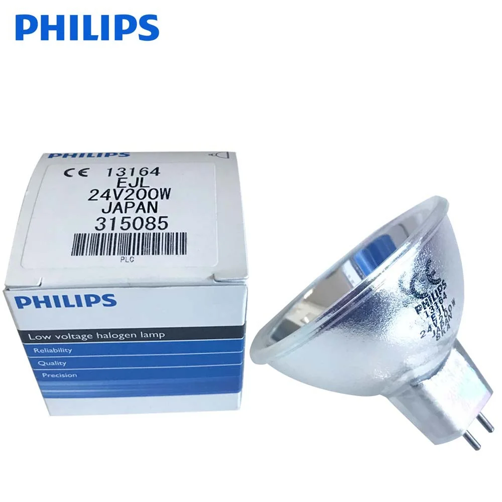 Para philips13164 ejl 24v 200w lâmpada halógena copo microscópio projetor lâmpada