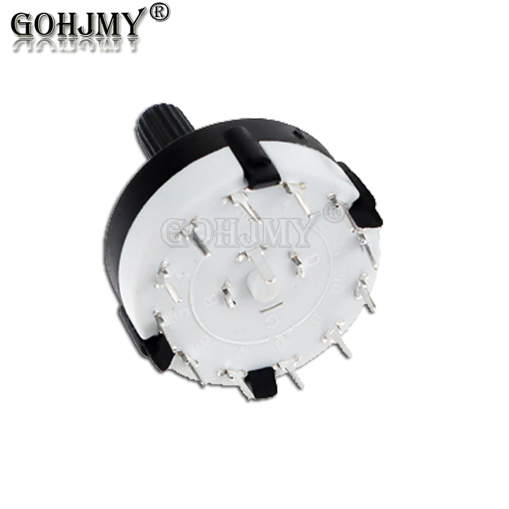 RS26 4 Pole 3 Position Rotary Band Switch 2 Pole6 Position  1 Pole12 Position Handle Length 21MM 3 Pole 4 bit Axis Band Switch