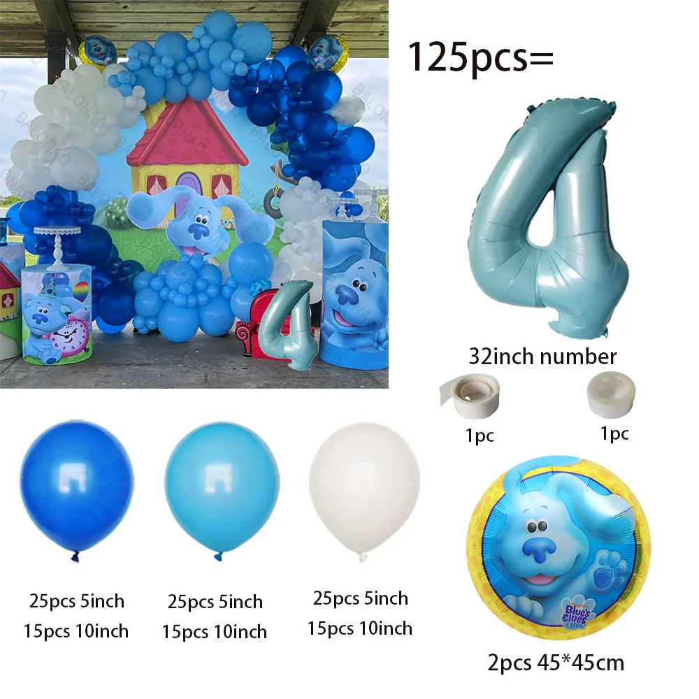 1set Blues Clues Theme Balloons Pet Blue Dogs Birthday Balloons for Baby Shower Birthday Party Decor Kids Air Globos Toys