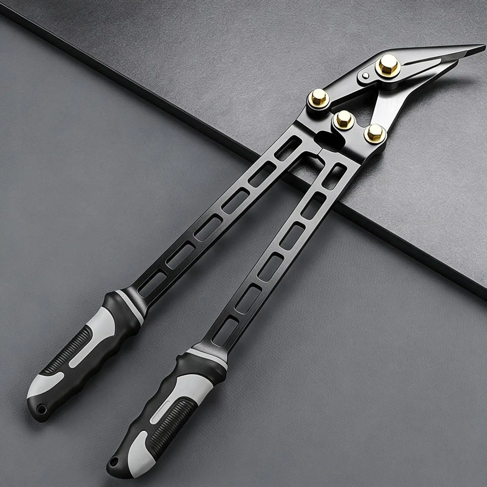 Metal Snip Ergonomic Rust-Resistant Heavy Duty Non-Slip Scissors Sheet Metal Shears For Aluminum Gutter PVC Stainless Steel DIY