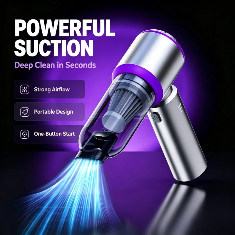 Car Vacuum Cleaner High Power Portable Handheld Wireless Brushless Motor Cleaning Machine Powerful Air Duster for Home Appliance