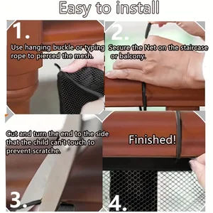 Baby -Tor für Treppen, Geländerwache für Kinder, Haustiere, Netzschutznetz für Balkon auf der Bahnstreppe, Treppennetz für Innen- und Außenbereiche 8 Hauptverkaufssicherheit Portao - №2