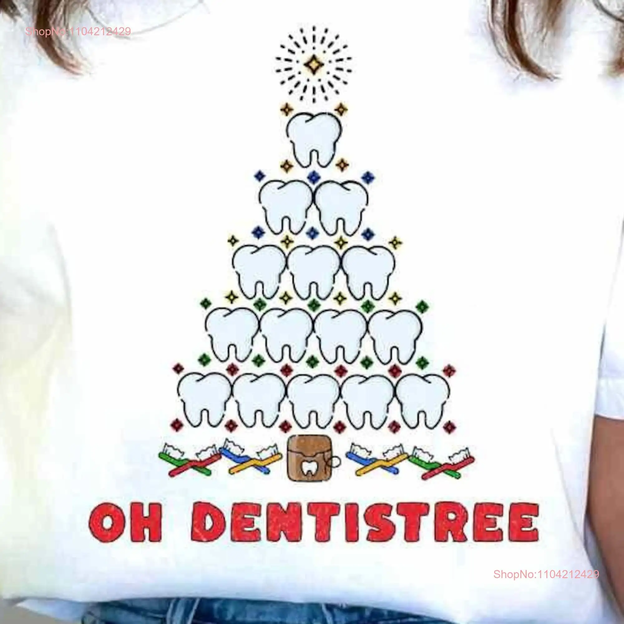 Oh Dentistree Comfort colors T Shirt Dentist Christmas Hygeinist for Office Party Student Dental Crew