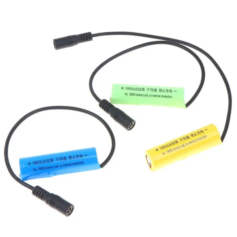 U13B Lightweight 18650 Dummy Cell Battery Setup Shell 5.5x2.1mm/5.5x2.5mm Adapter Tube 0V For Connection Small Appliances