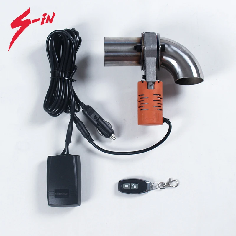 Top sale SS304 2 in 1 series electric exhaust cutout auto valve kit with remote control