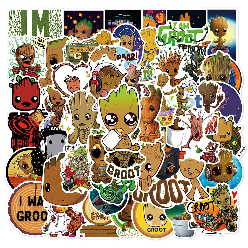 10/30/50PCS Disney Cute Groot Stickers Guardians of the Galaxy Cartoon Decals DIY Motorcycle Notebook Phone Guitar Car Kids Toy