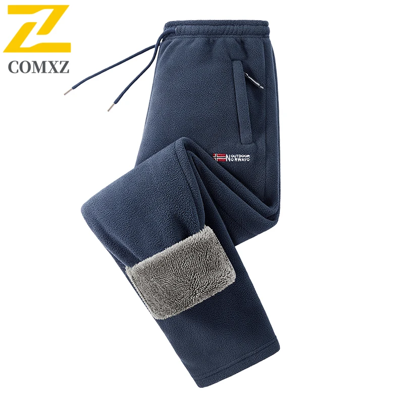 Winter Fleece Ski Pants Men's High Quality Extreme Cold Wool Thick Warm Trousers Women New 2025 Outdoor Camping Work Sweatpants