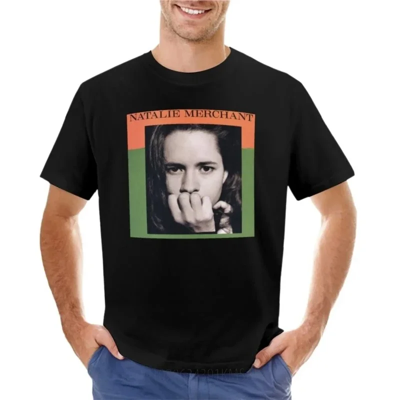 Natalie Merchant T-Shirt plain Blouse heavyweights Men's t-shirts