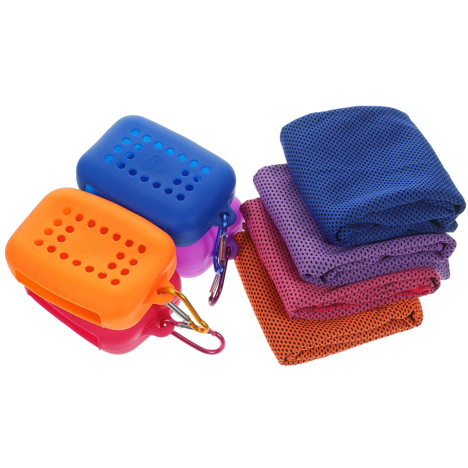 

4 Pcs Fitness Yoga Absorbent Sweat Gym Convenient Yoga Towels Travel Sports Practical Backpacking Towel Bath Towels
