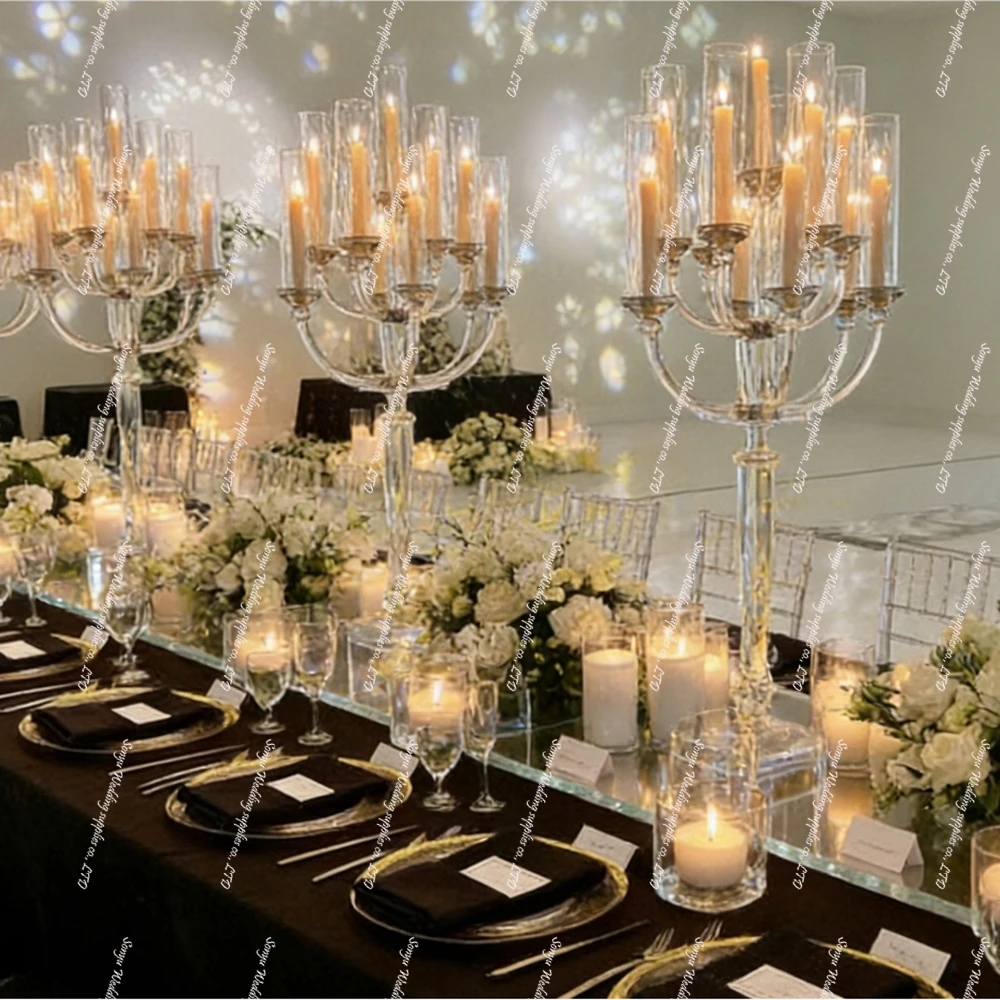 5pcs)f30 Wholesales Heavy Duty Wedding Chandelier Stand super large crystal candelabrum  Arch Chandelier candleLight Stand
