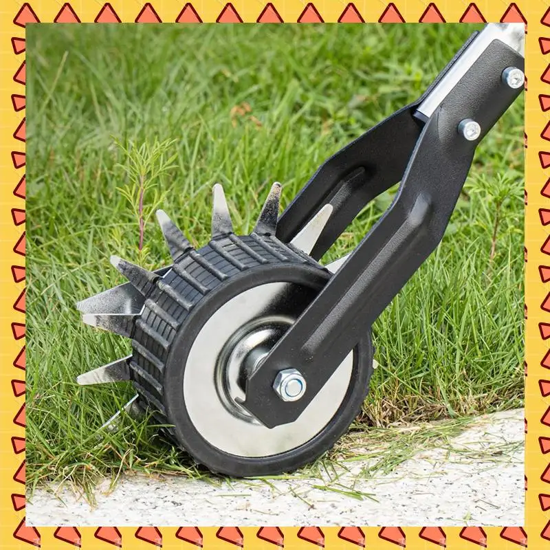 

A008 67.3-Inch Sidewalk Manual Lawn Edger, Wheel Rotary Edger, Strong 4 Sections Stainless Steel Handle Garden Edger Tool