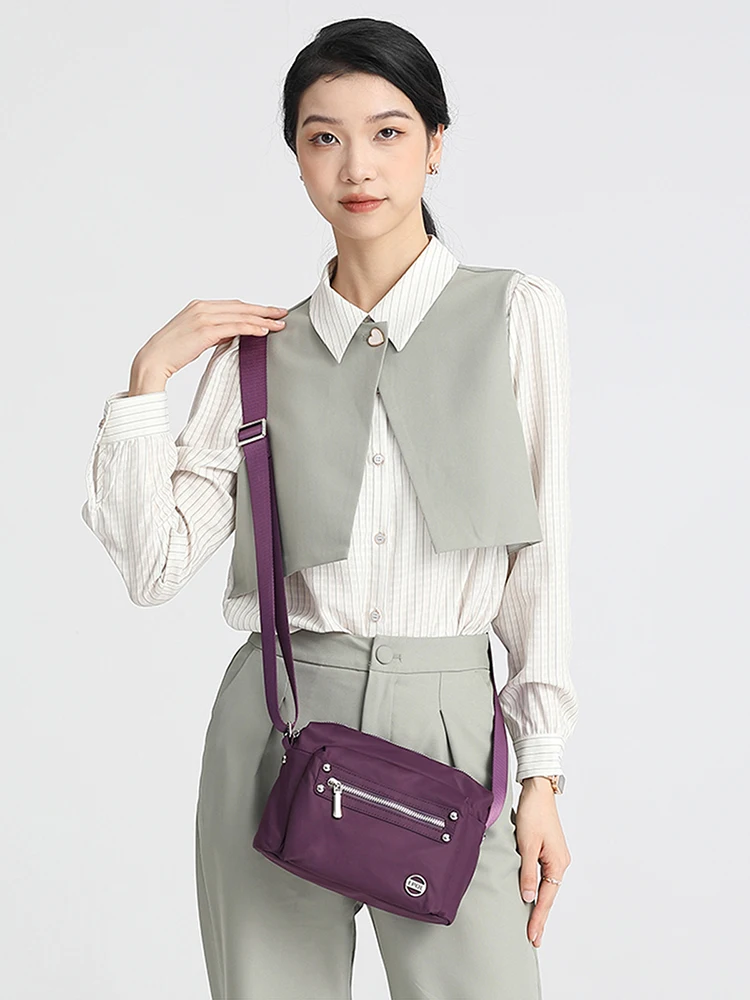 EPOL Women\'s Shoulder Bag 2024 New Fashion Casual Shopping Crossbody Bag Simple Oxford Adjustable Straps Messenger Bags 6088-07