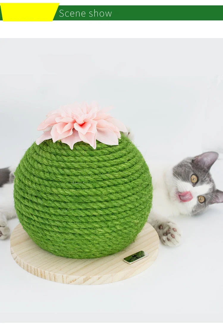 Manufacturer Wholesale Sisal Wood Cat Cactus Scratcher