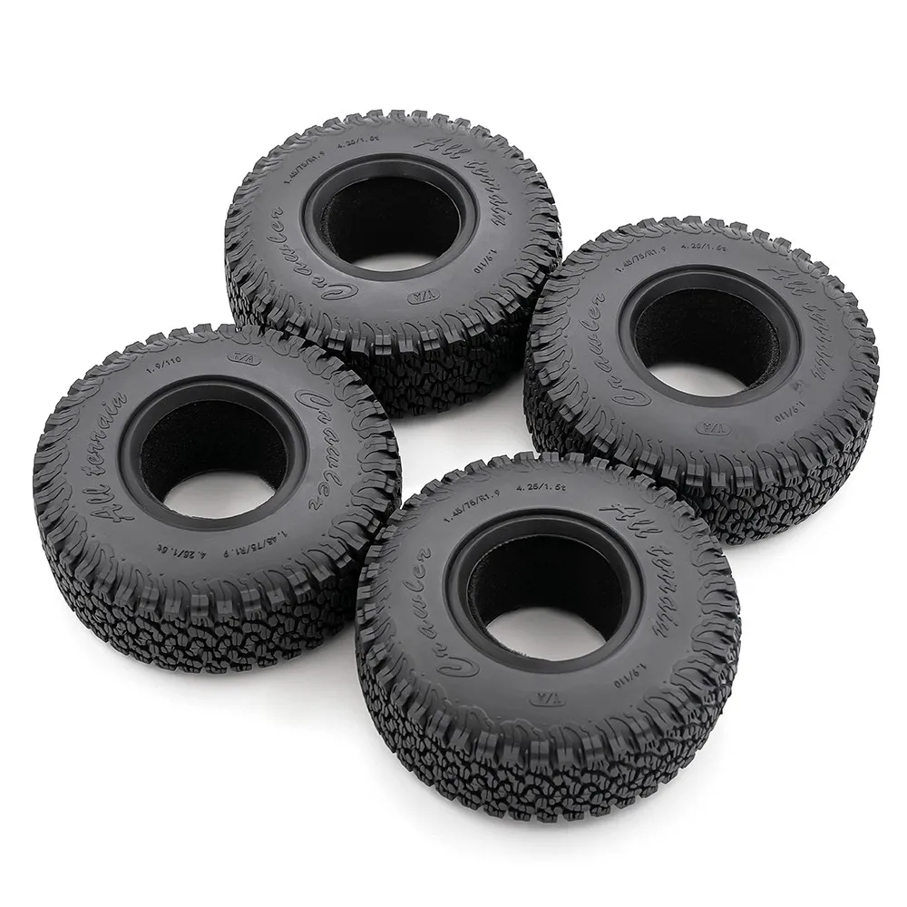 4 stücke 1,9 Zoll Gummi Reifen 110*45mm Für 1/10 Rc Crawler Auto Trax Trx4 Axial Scx10 Wraith Rc4wd Yikong Rgt Wrangler 1,9 Rad – Detail 5