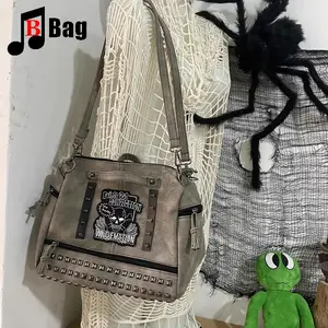Y2K Vintage Gothic Skeleton Rucksack, Harajuku, Punk, vielseitig, lässig, große Kapazität, zwei Umhängetaschen, Mode 10 Hauptverkauf Punkrock -Rucksack - №9