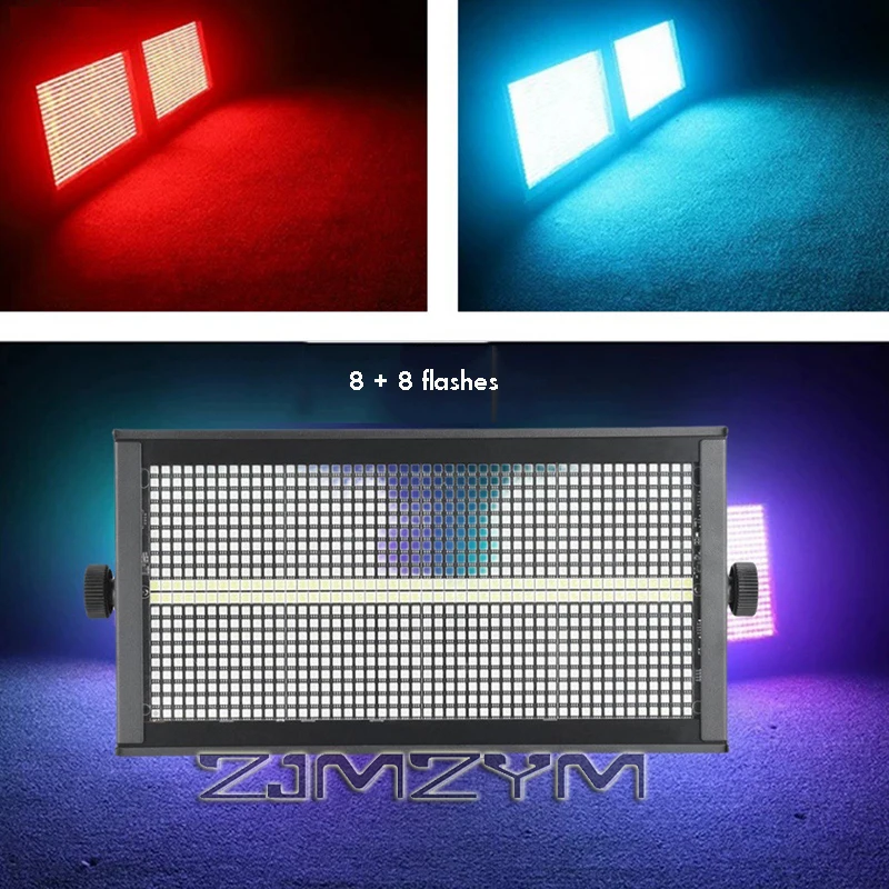 200W LED RGBW 4in1 8+8Partition/48+8Partition Strobe Light DMX512 Dj Wash Wedding Show Bar Strobe Stage Lighting Effects Party