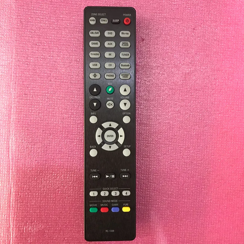 Original remote control RC-1239 for Denon AV amplifiers and receivers AVR-X3700H, AVR-X2700H, AVR-S960H, and AVRX3700H