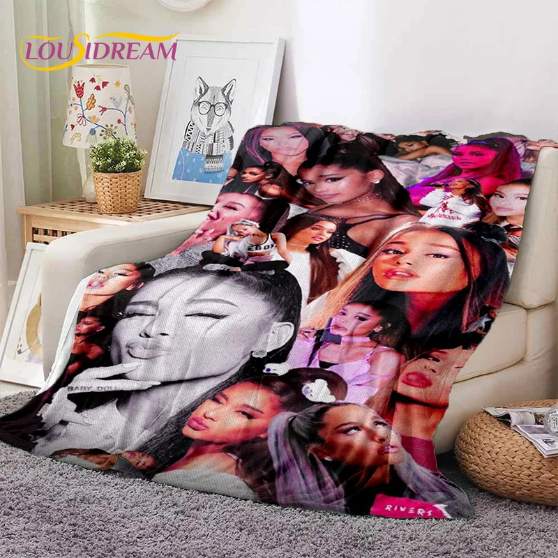 

3D Ariana Grande Cat Ari Singer Soft Blankets,Keep Warm Throw Blanket Comfortable Blanket for Picnic Beds Sofa Home Bedroom Gift