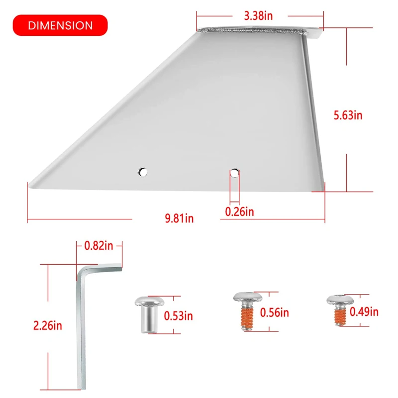 YMT 27021 Skeg Guard Safe-Skeg Protector for Mercruiser Alpha 1 1985-1990 Steel Skeg Repair Skeg Equipment with Drain Hole