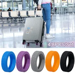 8PCS/Set Suitcase Parts Axles Travel Luggage Caster Shoes Reduce Wheel Wear with Silent Sound Luggage Wheel Covers Reduce Noise