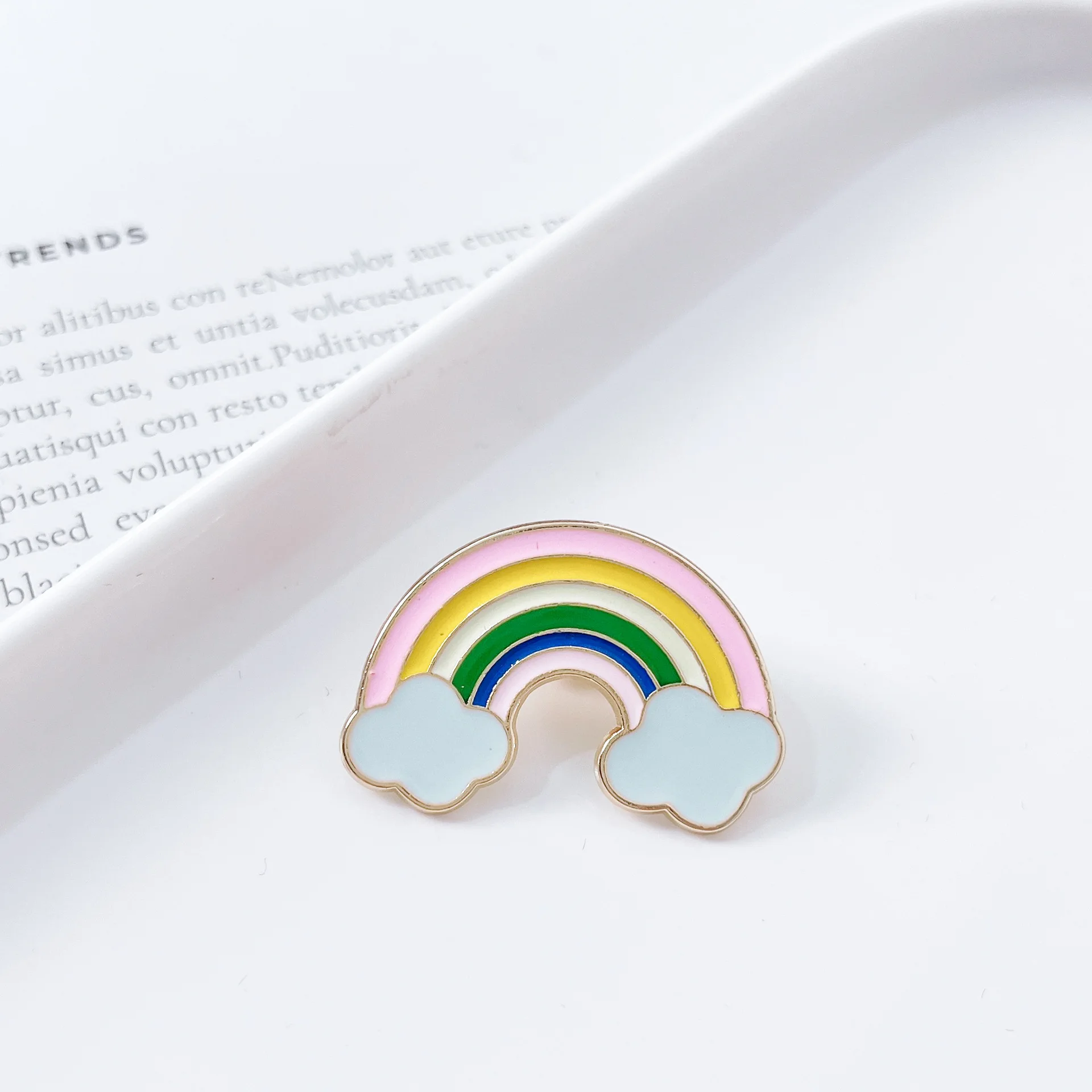 cartoon rainbow badge cute and sweet girl sweater corsage clothes backpack Sun Cloud brooch