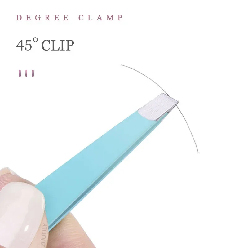 1 قطعة الفولاذ المقاوم للصدأ الحاجب الملقط الوجه إزالة الشعر الملقط الملونة ماكياج رمش الملقط العين الحاجب كليب أدوات ماكياج