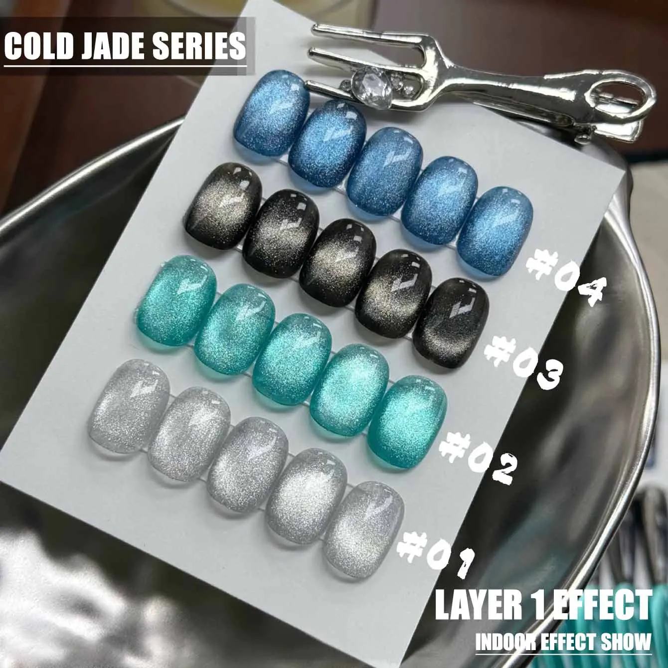 MIANEL 1 قطعة 12 مللي الصيف الأظافر الأزرق الأظافر ملبورن مبيعا الزجاج حبة القط العين هلام طلاء الأظافر الباردة القط العين طلاء الأظافر #2