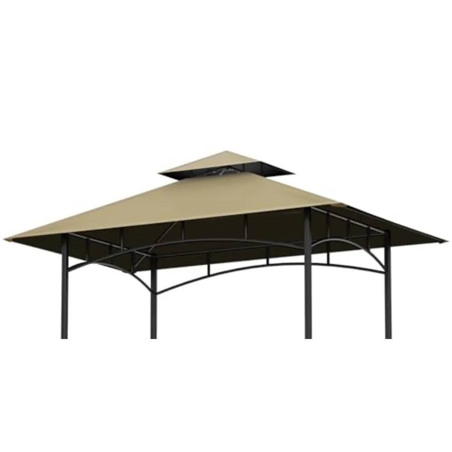 

Сменный тент-навес для беседки-гриль 5'x8' с двойным креплением, крыша-навес для гриль-беседки, подходит для модели беседки