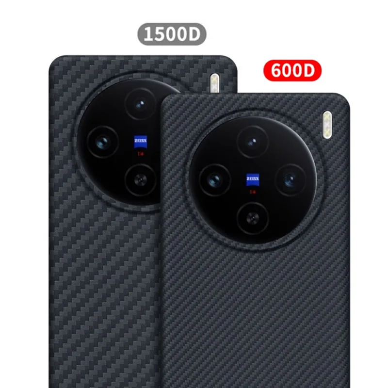 Case for VIVO X100 Pro ＆ X100 Real Carbon Fiber Aramid Anti-explosion Cell Mobile Phone Protective Cover Protection Shell