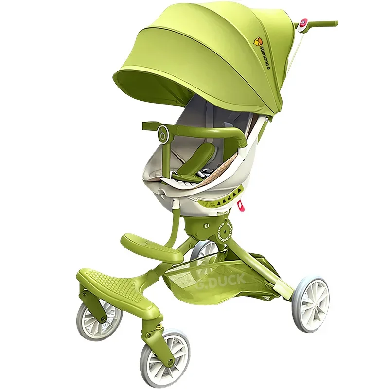 V9/V18 Strolling Baby Stroller Toy Can Lie Down  Pushed in Both Directions Foldable High Landscape Stroller for Children's Dolls