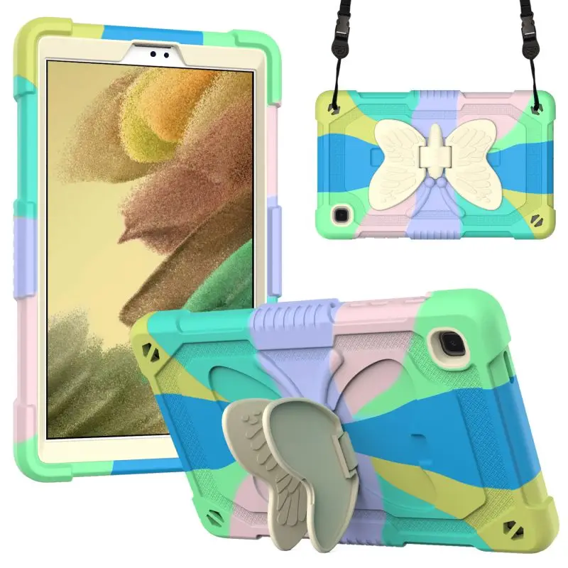 

Kids Butterfly Case For Samsung Tab A7Lite 8.7 Tab A8 10.5 S7 PLUS S8 Plus 12.4 T220 T225 X200 X800 Shockprooof Case Cover