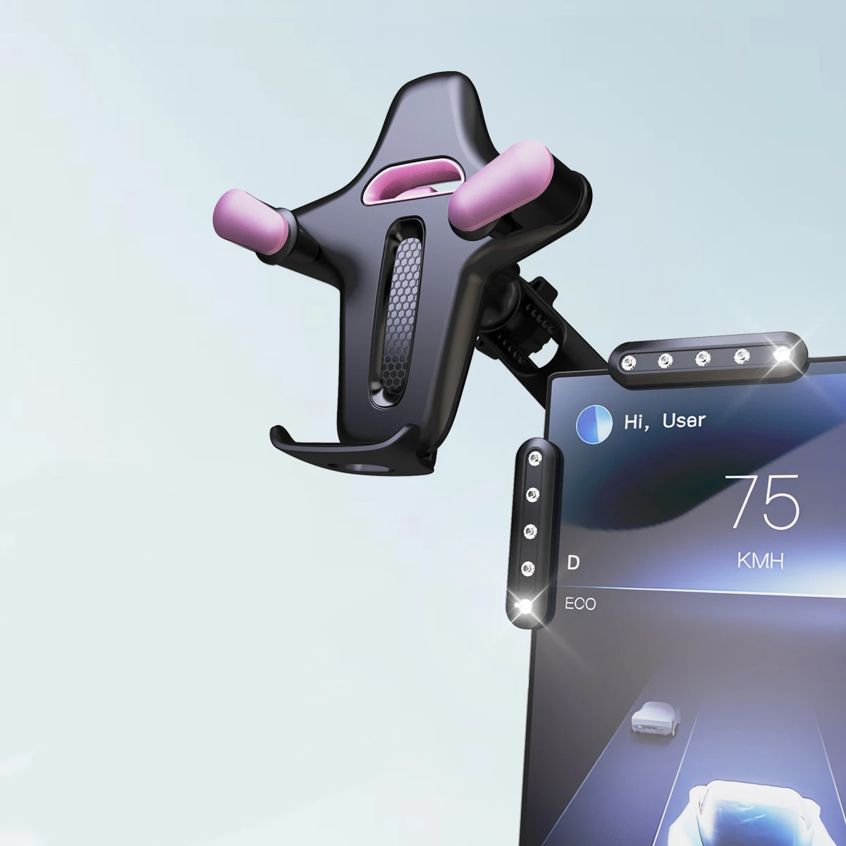 Car Phone Holder Bracket Adjustable Multi-Angle Clasp Style for Screen Mobile Phone Universal Mount for Tesla & BYD and More