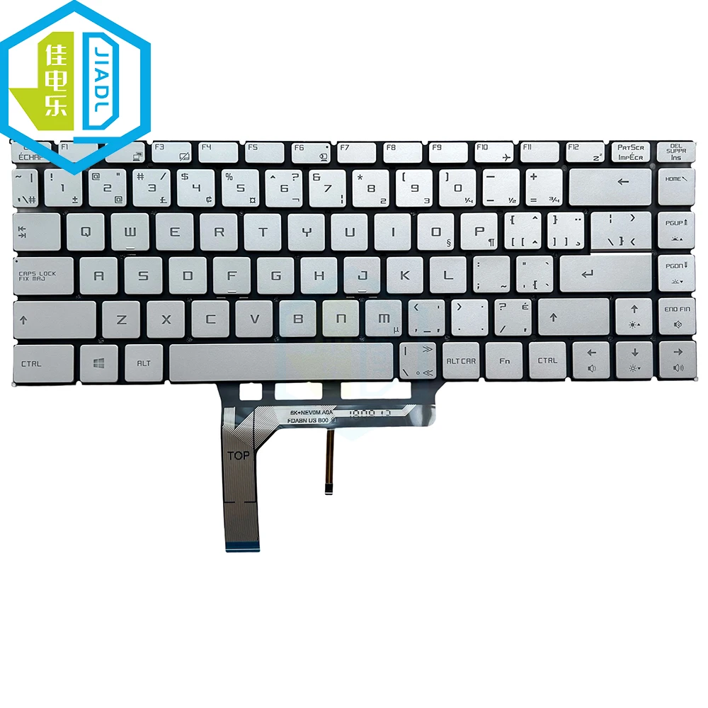 CF SP TI TR UK Silver Backlit keyboard For MSI GS65 8SE 8SG 8SF Stealth GS65VR MS-16Q2 GF63 MS-16R1 16Q1 Q2 Q4 PS63 P65 GF63 8RC