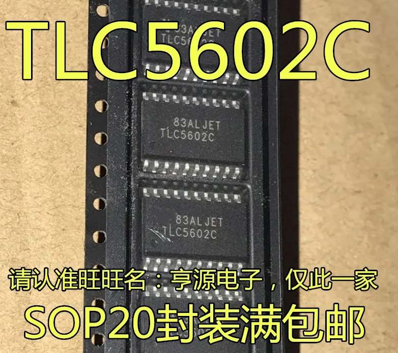 

10pcs original new TLC5602CDW TLC5602 TLC5602CDWR SOP20 Digital to Analog Converter