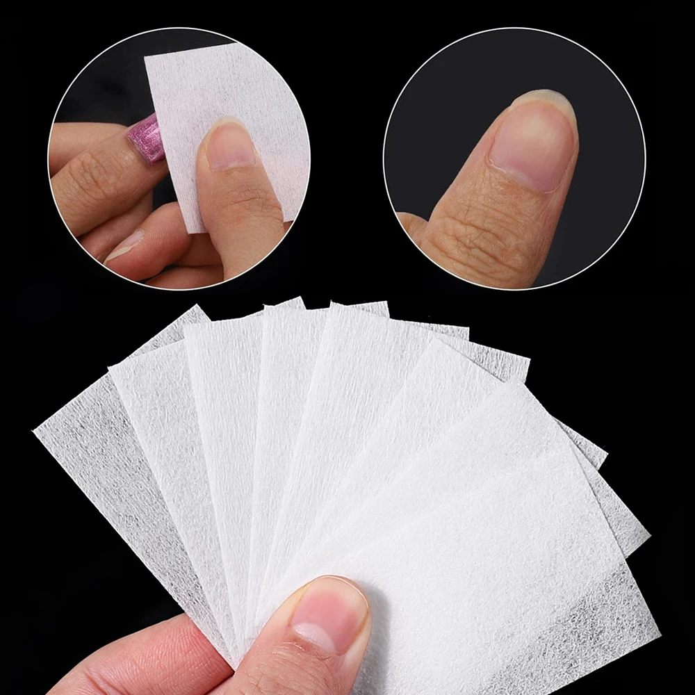 400/1000pcs Hard Nail Washing Cotton Dry and Wet Dual-purpose Disposable Nail Washing Nail Removal Cleaning Water Nail Cotton