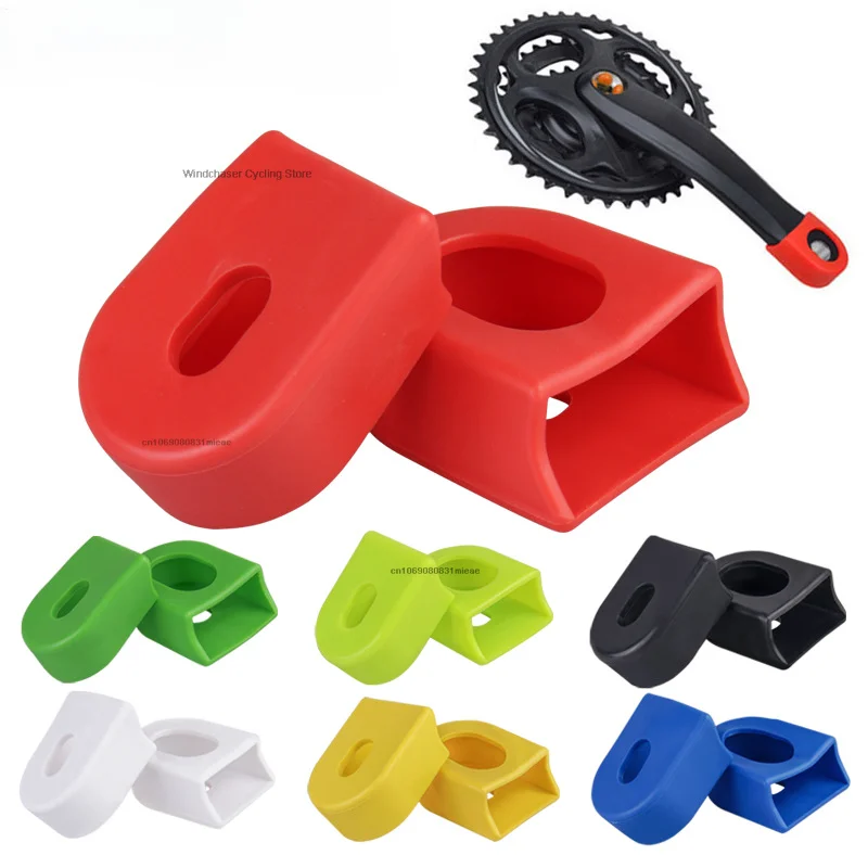 1pair Bike Crank Cover Protector Silica Gel Mountain BIcycle Race Crank Boot Protectors MTB Road Bike Crankset Protective Case