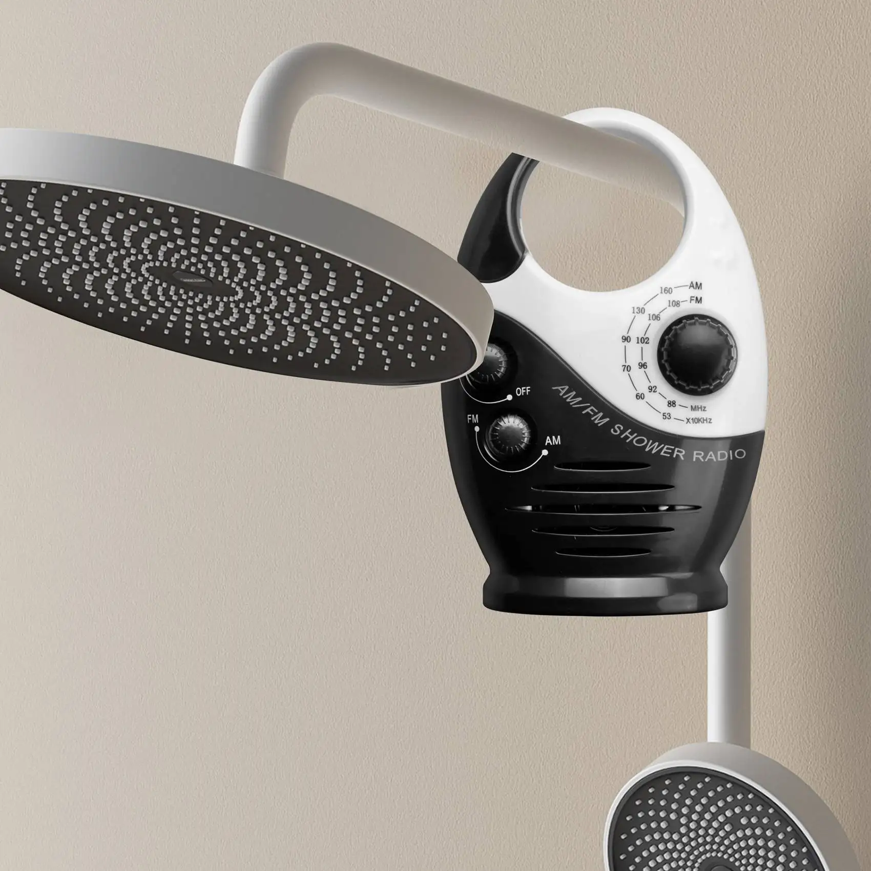 T35C AM/FM Mini Shower Radio Bathroom Waterproof Radio Hanging Music Radio Built-in Speaker