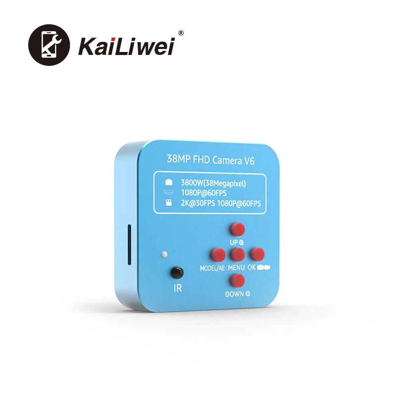 Kailiwei USB Industrial Electronic Digital HD 38MP 1080P 2K Video Microscope Camera For Mobile Phone PCB Chip Soldering Repair