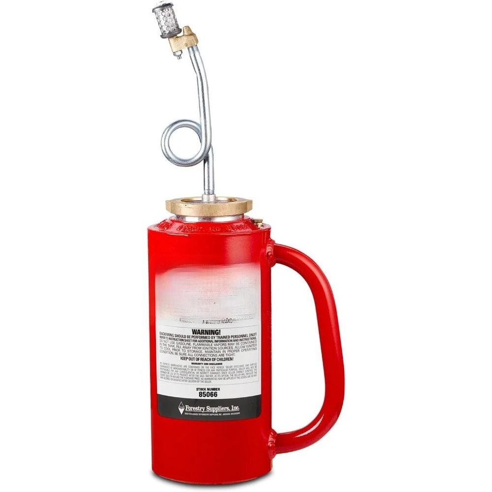 Heavy Duty 15 Gauge Aluminum Drip Torch Double Bottom Design Large Mouth Easy Filling Fuel Trap Check Valve Oil Proof