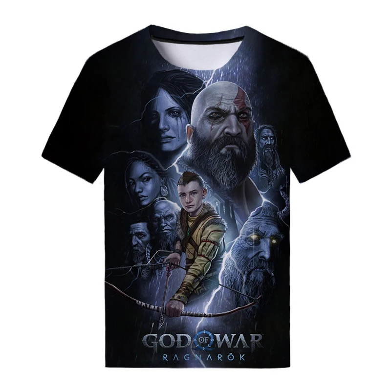 New God Of War T-Shirts Popular Game 3D Print Streetwear Men Women Casual Fashion Oversized T Shirt Cool Kids Tees Tops Clothing