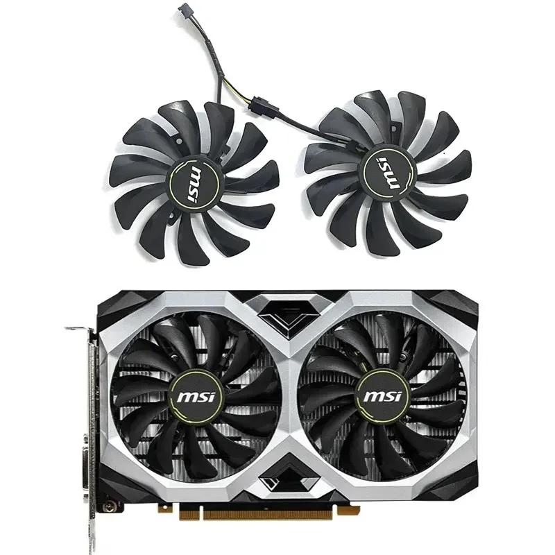 

Suitable for MSI GTX 1660 1660TI RTX 2060 VENTUS graphics card 85MM 4PIN HY-D09010SH HA9010H12SB-Z GPU replacement fan