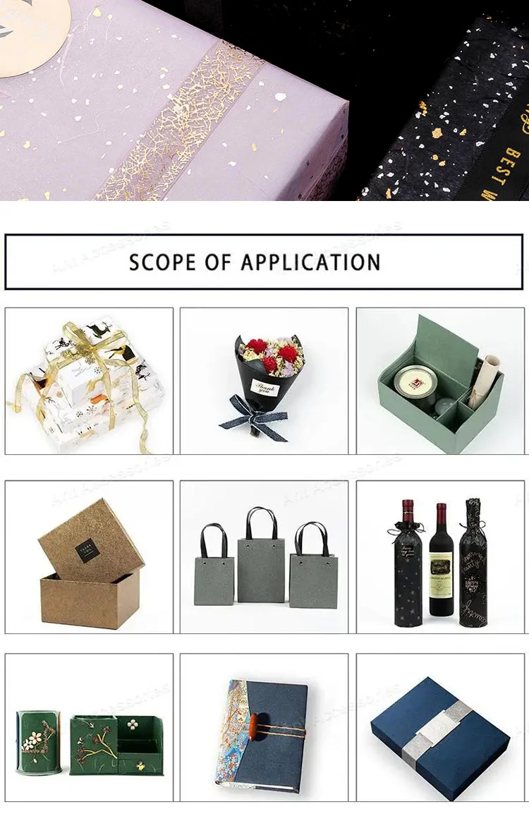 Geschenkpapier-Set mit Blumenmuster – 6 Farboptionen, funkelnde Gold- und Silbermuscheln, wasserfest, ideal für DIY-Bastelverpackungen – Detail 9
